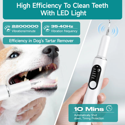 CURVY MOON Pet Use Ultrasonic Tooth Cleaner Dog Cat Dental Scaler for Tartar Removal Teeth Cleaning Tool with Sonic Technolog