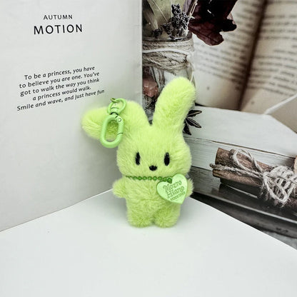 Kawaii Cartoon Rabbit Cute Plush Toys Doll Keychain Creative Backpack Pendant Decoration Kids Children Girls Boys Gifts