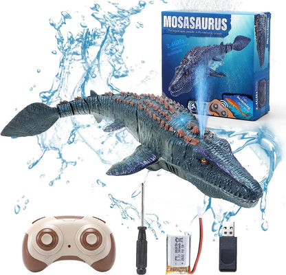 2.4G Remote Control Dinosaur Kid Mosasaurus Diving Toy Rc Boat Outdoor Toy Water For Swimming Pool Bathroom Bath Toys For Kids