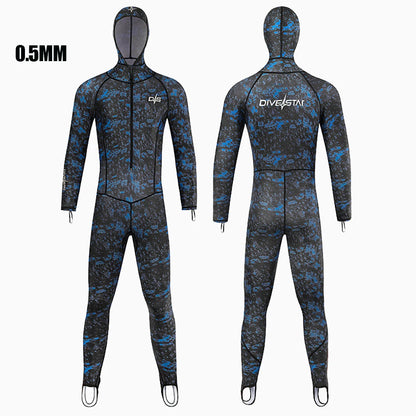 0.5MM Lycra Swimsuit Women Men Summer Suits Fishing Diving Surfing Snorkeling Kayaking Camouflage Adult Full Body