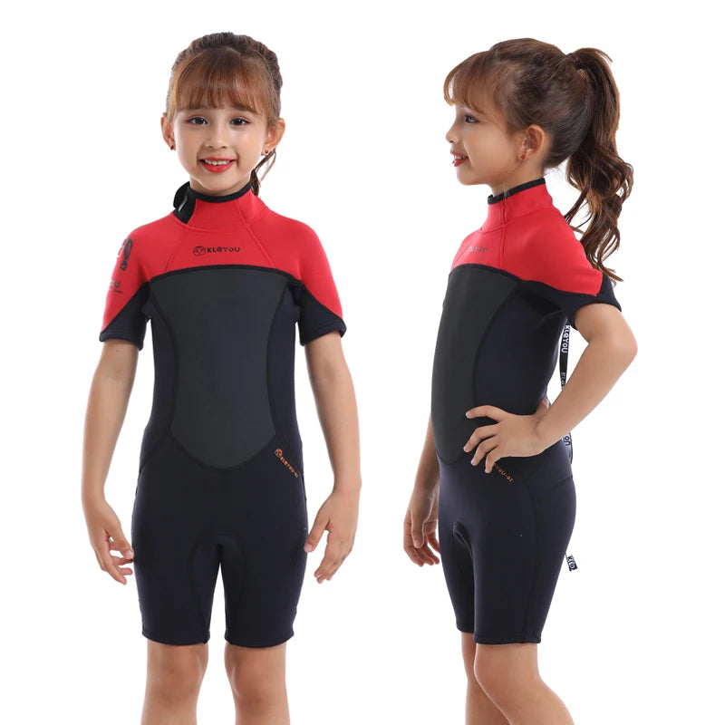 Thermal Shorty Swimsuit Kid Surf Neoprene Wetsuit Children Scuba Diving Suit Freediving Underwater Swimwear Suits Youth Swim Set