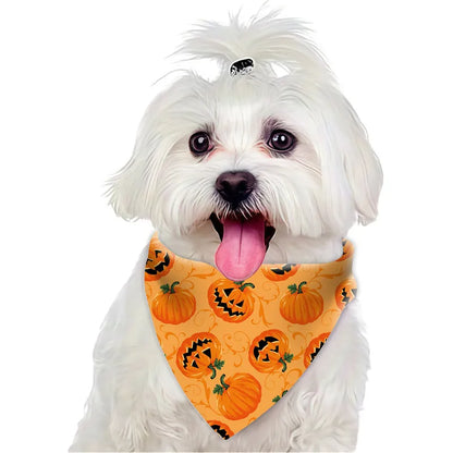 Dog Scarf Bandana Collar Bibs Cat Neck Decor Christmas Halloween Pet Supplies Puppy Cat Dog Accessories for Small Dogs