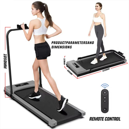 Household Flat Treadmill Indoor Mini Folding Silent Electric Shock-absorbed Flat Treadmill Simple Walking Pad Fitness Equipment