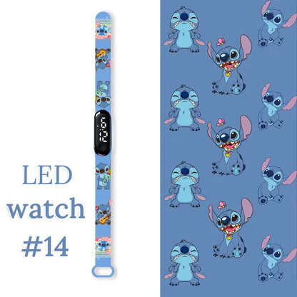 Fashion Stitch Children Watches Girls Waterproof Sport Wristband Women Bracelet  Kids LED Watch Touch Digital Clock
