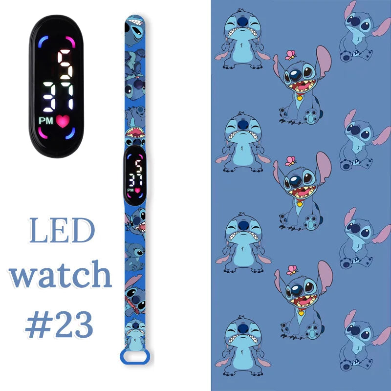 Fashion Stitch Children Watches Girls Waterproof Sport Wristband Women Bracelet  Kids LED Watch Touch Digital Clock