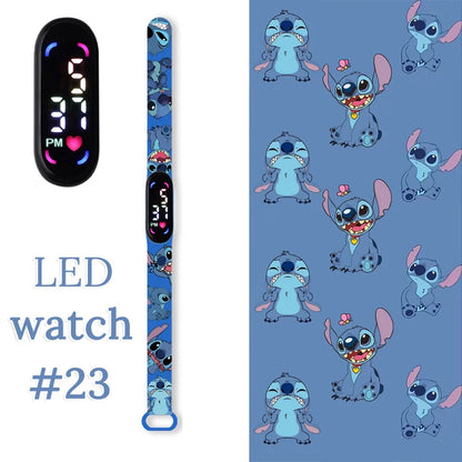 Fashion Stitch Children Watches Girls Waterproof Sport Wristband Women Bracelet  Kids LED Watch Touch Digital Clock