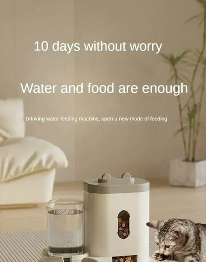 Ee2 In 1 Gravity Pet Feeder Water Dispenser Strike,Automatic Cat Dog Food Water Bowl Basin Dogs Pet Supplies