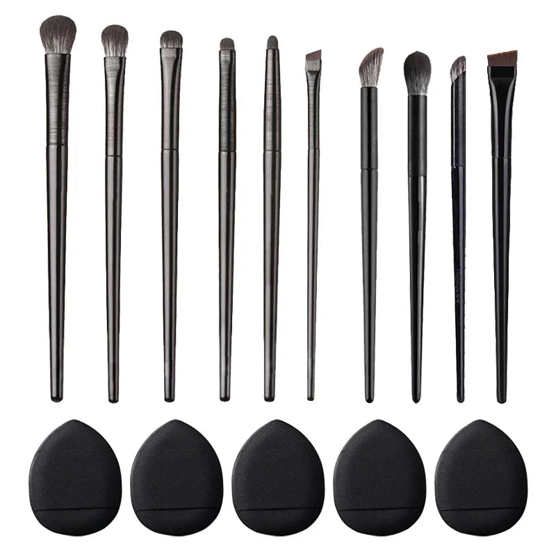 WholsealeSoft Bristle Eyeshadow Brushes 10-piece Set Eye Makeup Smudge Undercover Eyeliner Blade Eye Detail Small Makeup Brushes