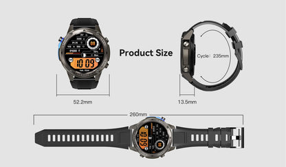 LIGE New GPS Tracker Smart Watch Men 466*466 AMOLED Screen Men Watches 50M Waterproof Outdoor Compass 500mAh Battery Smartwatch