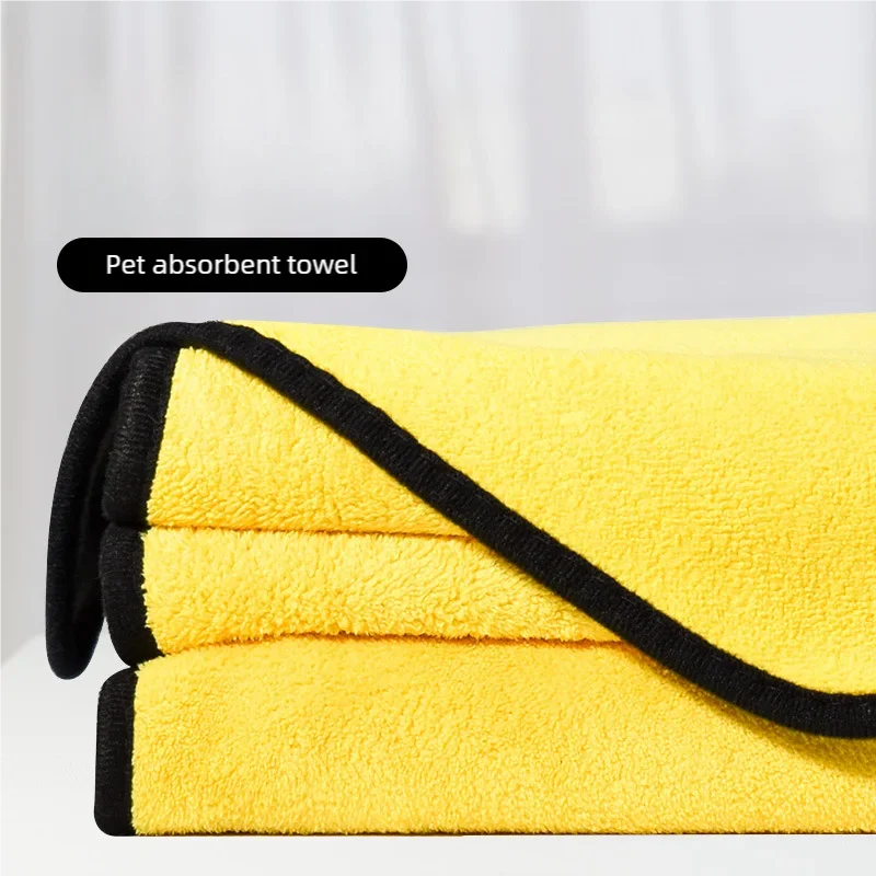 Quick Drying Dog And Cat Towels Soft Fiber Towels Absorbent Bath Towel Pet Bathrobe Convenient Cleaning Towel Pet Supplies