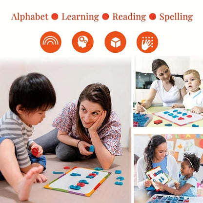 Red & Blue English Letter Magnetic Stickers Number Refrigerator Magnetic Stickers Alphabet Spelling Educational Kids Toys