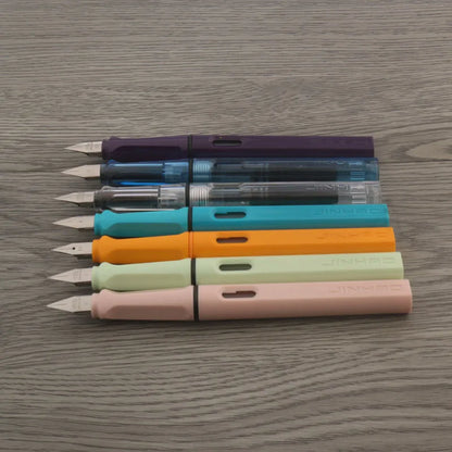 High Quality Brand Jinhao Fashion Fountain Pen Starry Plastic Finance Classic Macaron Pink EF Ink Pen Office School Supplies New