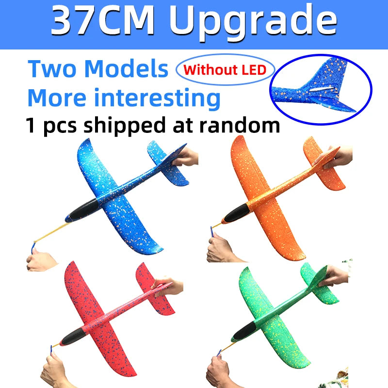 50/33CM Big Flash Foam Plane Glider Hand Throw Light Inertial AirPlane EPP Outdoor Launch Fun of Kids Toys for Children Boy Gift