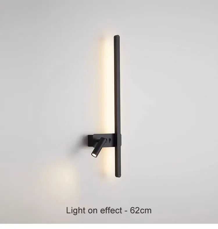 Modern Simple Long LED Wall Lamp Creative Rotatable Spotlights Living Room Bedroom Bedside Lighting Background Wall Home Decor