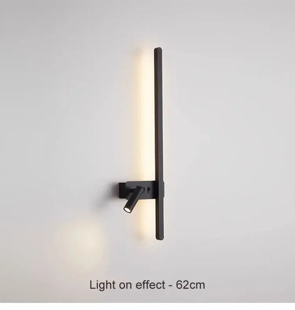 Modern Simple Long LED Wall Lamp Creative Rotatable Spotlights Living Room Bedroom Bedside Lighting Background Wall Home Decor
