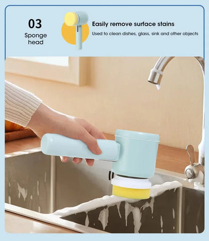 2025 Cordless Electric Spin Scrubber - 5 Brush Heads, IPX7 Waterproof, Rechargeable Bathroom Cleaner for Tile/Shower/Grout