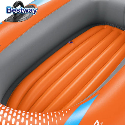 Bestway 61136/61140/61142/61146 1-3 Person Heavy Duty Inflatable Kayak - Long Lasting PVC Rafting Adventure Boat for Thrilling