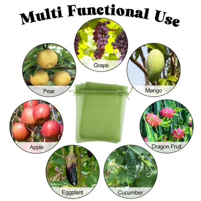 1/5/50/100Pcs Grapes Fruit Protection Bags Pest Control Anti-Bird Garden Netting Bags Mesh Agricultural Tree Garden Tool Bags