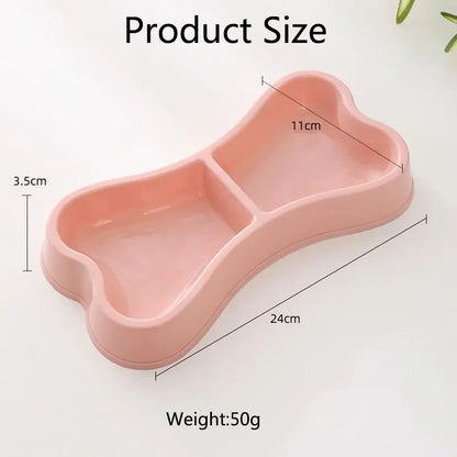 Pet Supplies Double Bowl Dog Food dog bone shaped pet double bowl maca keel shaped dog double bowl pet bowl