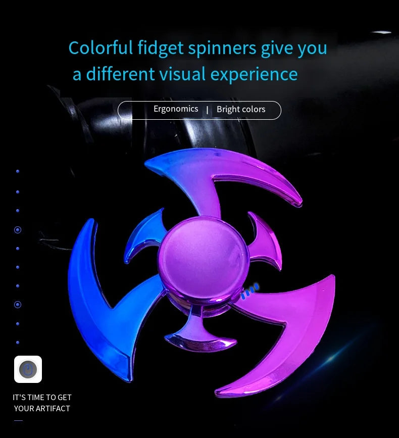 ABS Colorful Fidget Spinner Anti-Anxiety Toys Spinners Relieves Stress Fingertip Gyroscope for Reducing Adult Kids Decompression