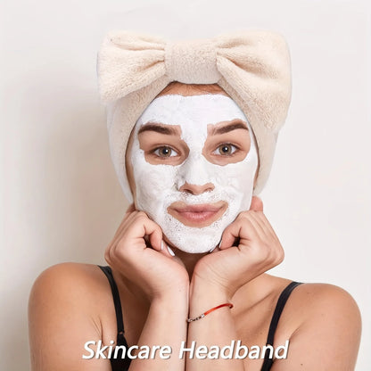 5PCS Spa Headbands and Bracelets, Including Hairpins, Face Wash and Skincare Headbands, Waterproof Makeup Headbands