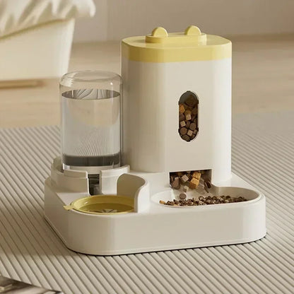 Ee2 In 1 Gravity Pet Feeder Water Dispenser Strike,Automatic Cat Dog Food Water Bowl Basin Dogs Pet Supplies
