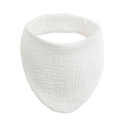 Baby Bibs Organic Cotton Muslin Scarf Burp with for Triangle Gauze Water Absorb Bandana for Boys Girls
