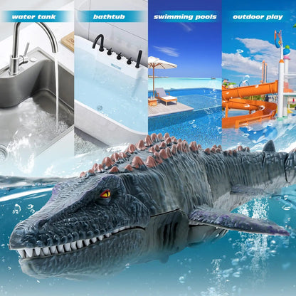2.4G Remote Control Dinosaur Kid Mosasaurus Diving Toy Rc Boat Outdoor Toy Water For Swimming Pool Bathroom Bath Toys For Kids