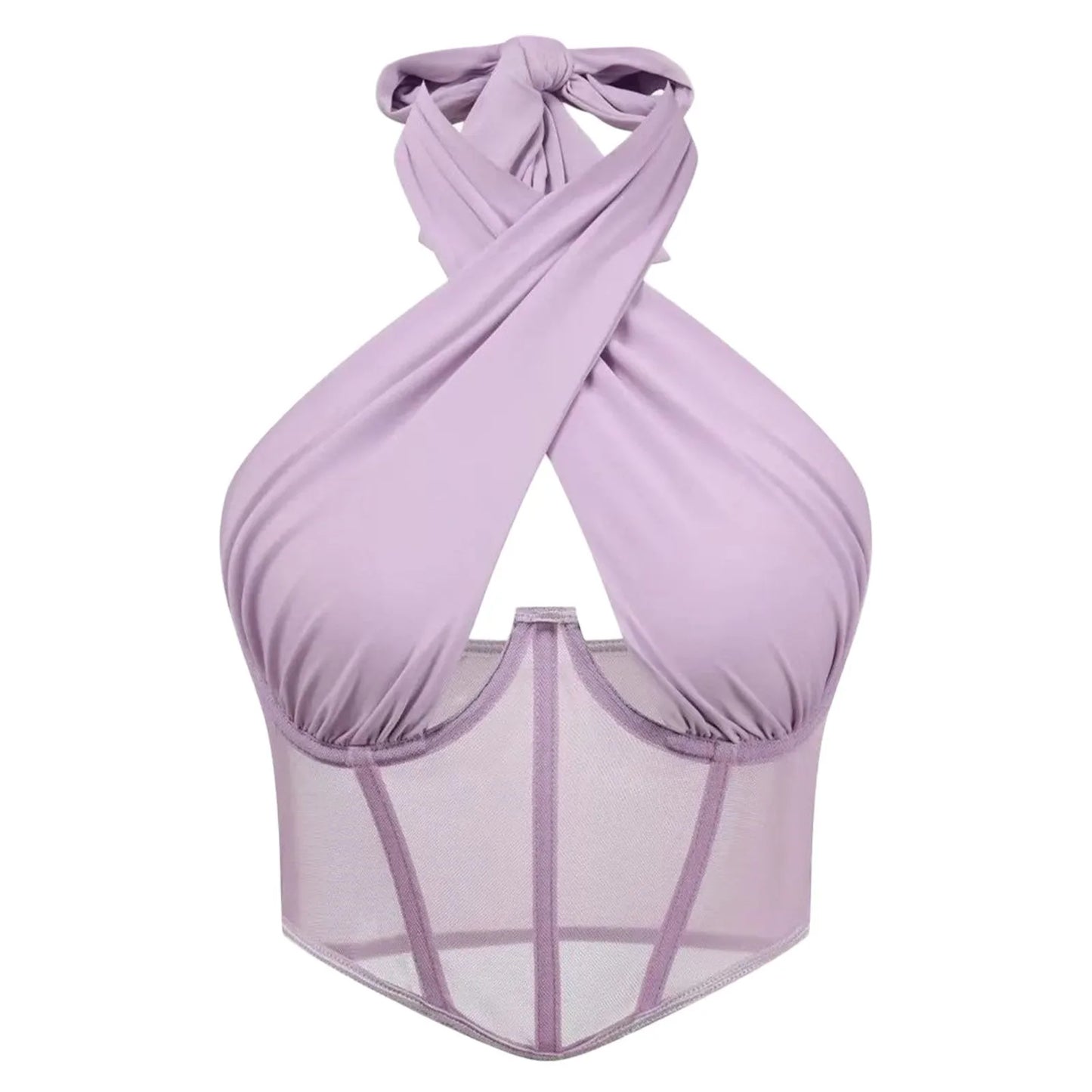 Women Sleeveless Fishbone Corset Vest Solid Hollow Out Cropped Top Summer Halter Backless Sexy Tops Y2k Camis Ropa De Mujer