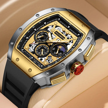 Relogio Masculino FOXBOX Men Watch LIGE Top Brand Luxury Military Square Watch Men Military Waterproof Quartz Watches For Men