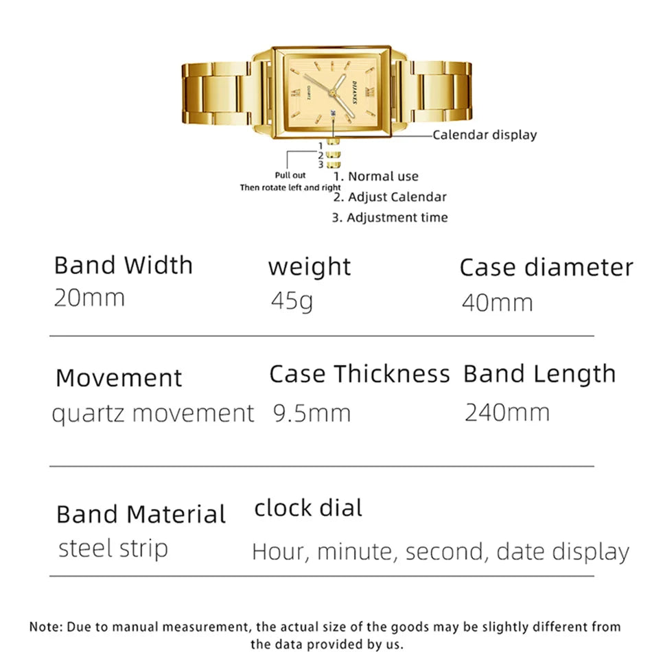 Fashion Mens Business Watches for Men Rectangle Stainless Steel Quartz Wrist Watch Man Casual Leather Watch relogio masculino