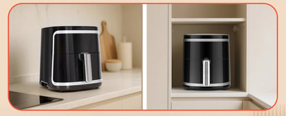7L Oil-Free Air Fryer, Led Touch Screen, 8 Functions, Removable Non-Stick Basket, Recipe Book Included, 1900