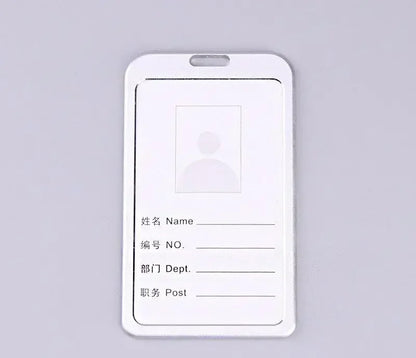 Credit Card Cover Women Aluminum Alloy Work Name Card Holders Case Business Work Card ID Badge Lanyard Holder Metal Bags
