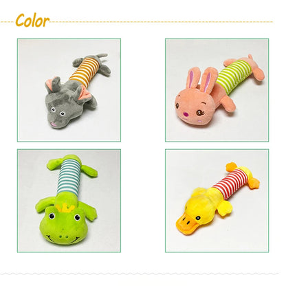 Dog Squeaker Toys for Boredom, Teeth Grinding Teeth Cleaning Stuffed Plush Toys for Small Medium Breed Dog Pet Supplies