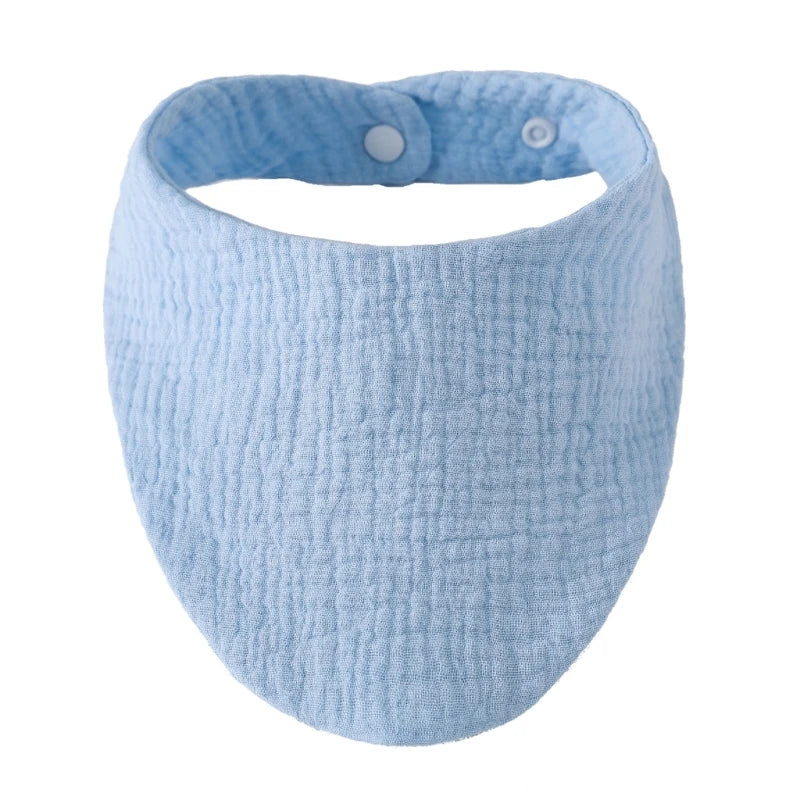 Baby Bibs Organic Cotton Muslin Scarf Burp with for Triangle Gauze Water Absorb Bandana for Boys Girls