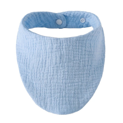 Baby Bibs Organic Cotton Muslin Scarf Burp with for Triangle Gauze Water Absorb Bandana for Boys Girls