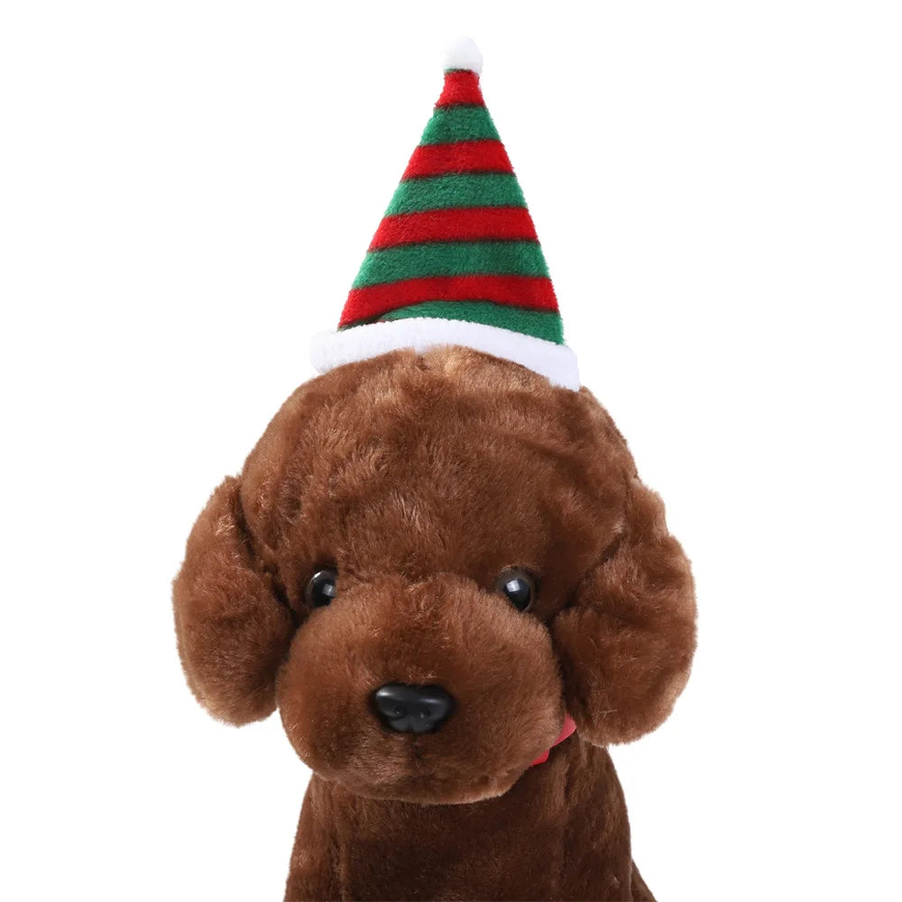 Pet Cat Dog Christmas Hat Cap Puppy Dog Accessories for Small Dogs Costume Dog Caps for Cats Costumes Pet Supplies 강아지 크리스마스