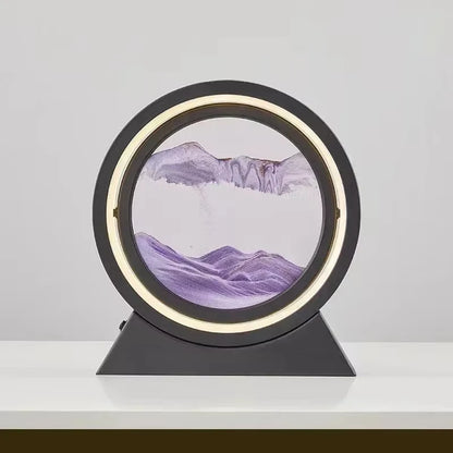 Sandscape Kinetic Sand Art Picture Quicksand Table Lamp Dynamic Liquid Hourglass Moving Sand Painting Flowing Sand Home Decor