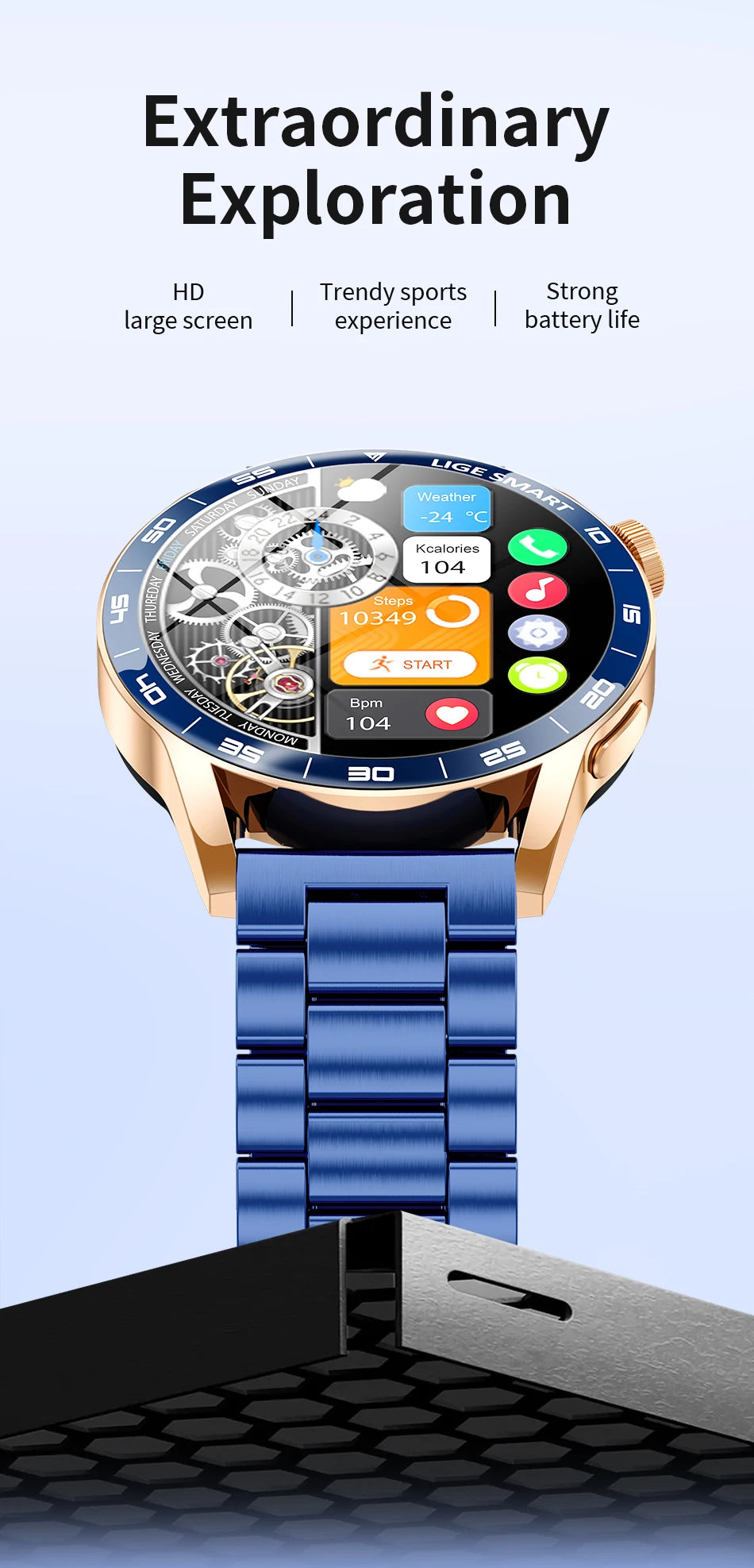 LIGE 2026 Voice Calling Smart Watch Men 1.38" HD IP68 Waterproof Sports Fitness Watches New Man Women Smartwatch For Android iOS
