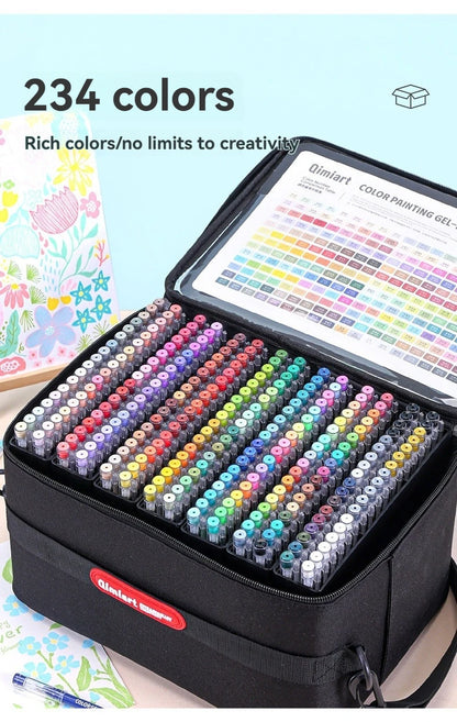 Languo 234colors/252 PCS Multi-Color Handbook Pen 0.6mm Large Capacity Gel Pen Marker Pens Set School Office Supplies Stationery