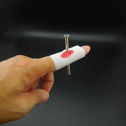 1-5PCS Fake Nail Through Finger Prank Toy Kids Novelty Magic Friend Halloween Scare Trick Joke Toy Practical Fool Jokes Gags