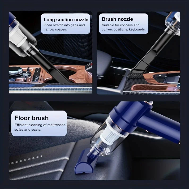 Car Wireless Vacuum Cleaner Strong Suction Portable Handheld Electric Vacuum Cleaner Wireless Home Cleaning Vacuum Cleaner