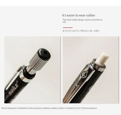 2.0mm Mechanical Pencil Black / Color Lead Refill 2B Sketching Pencil Art Sketch Painting Writing For School & Office Stationery