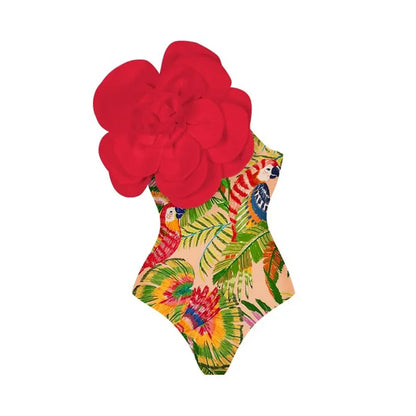 2026 New Sexy White 3D Flower Solid Two Piece Push Up Bikini Set Luxury Swimwear Women Swimsuit Beachwear Summer Bathing Suit