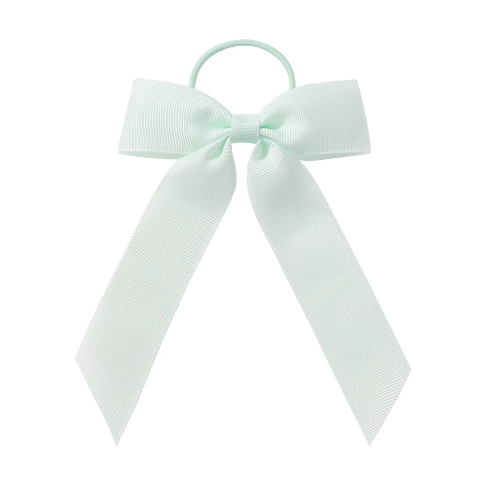 1PC Solid Color Ribbon Pigtail Hair Bows Elastic Hair Bands Holders Ties Hair Accessories for Baby Girls Infants Toddler