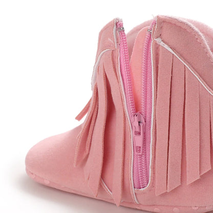 Fashionable Tassel Baby Boots Autumn Winter Casual Comfortable Shoes for Boys And Girls 0-18 Months Walking Shoes