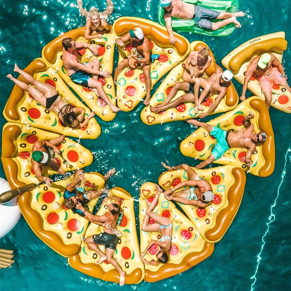 Hot Giant Pizza Swimming Pool Floating Inflatable Mattress Swimming Ring Circle Island Cool Water Party Pool Toy Pool Float