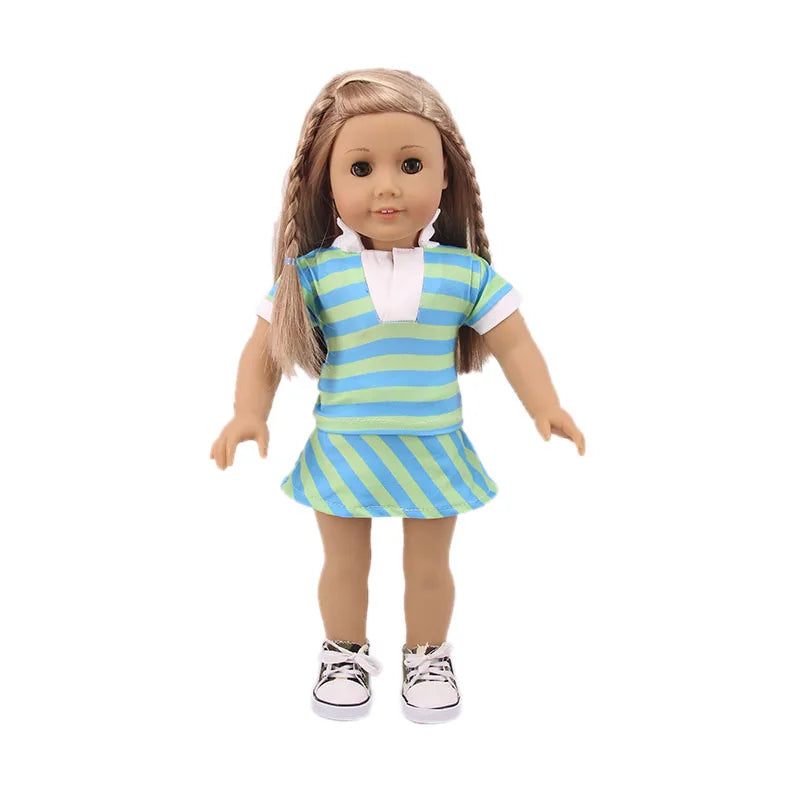 Doll Clothes Pretty Dresses Coat Daily Clothing Fashion Set For 43CM Baby Doll&18Inch American Doll,Girl Toys DIY Gifts