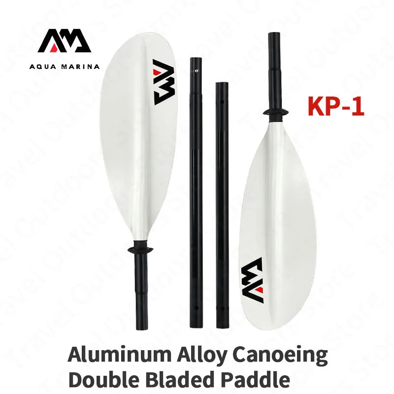 KP-1 Aluminum Alloy Canoeing Double Bladed Paddle 4-section Surf Board Rowing Oars Kayak Boat Parts 230cm Paddle