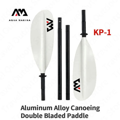 KP-1 Aluminum Alloy Canoeing Double Bladed Paddle 4-section Surf Board Rowing Oars Kayak Boat Parts 230cm Paddle